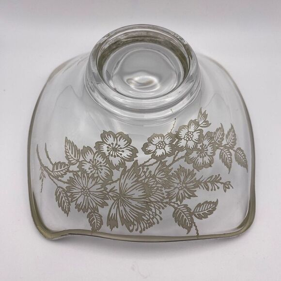 Viking Glass Silver Overlay Bowl Flanders Poppy Vintage Art Deco (USA) - Picture 7 of 8